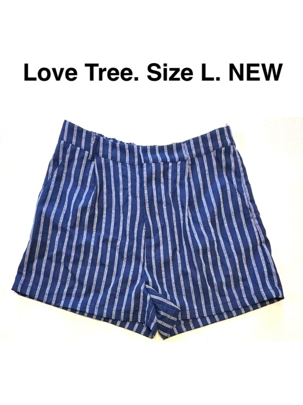 5/$15💥 Striped Shorts Summer Casual Beach Vacation Linen Cotton Viscose